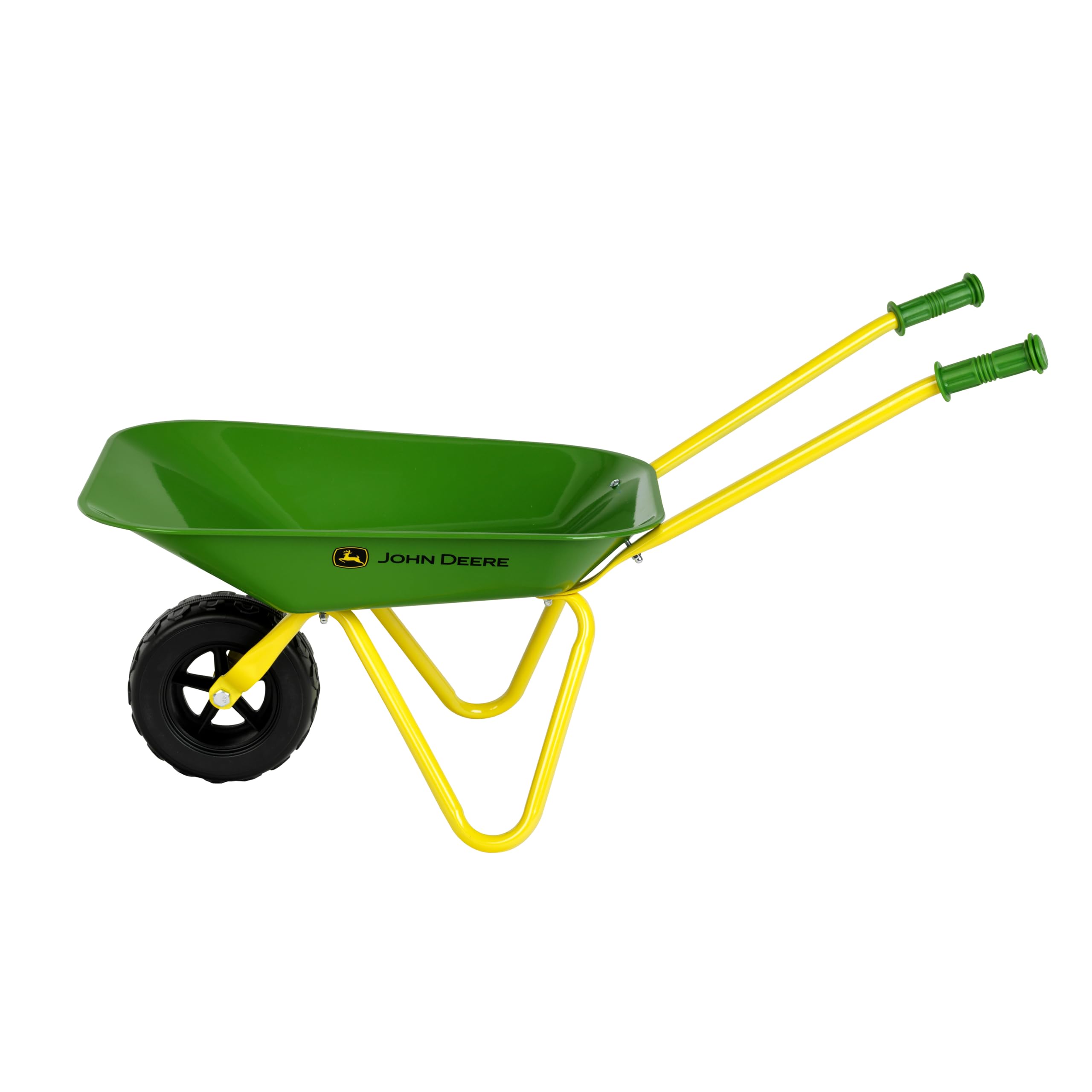 Theo Klein 3983 Carretilla John Deere de Metal, Carretilla Robusta con Ruedas estables, Capacidad de Carga hasta 10 kg, Juguete para niños a Partir de 3 años