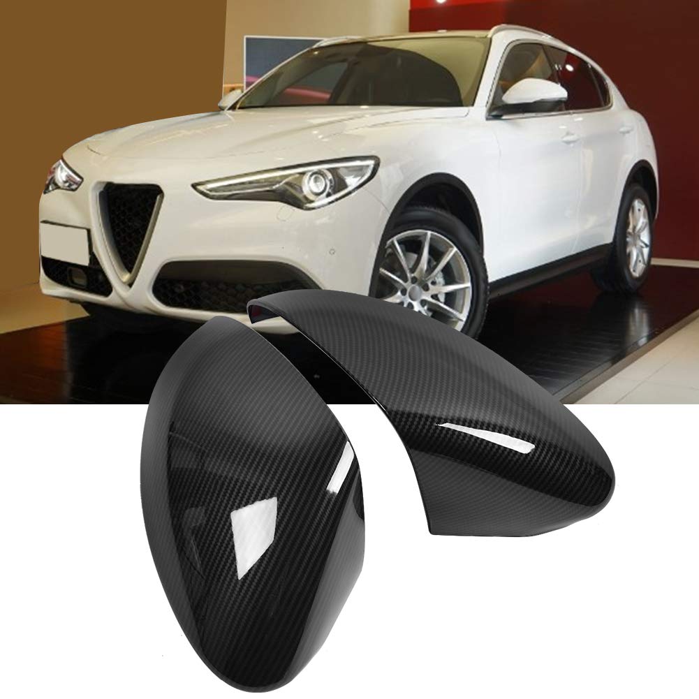 Acouto Copertura Specchietto Retrovisore, Copertura Specchietto Laterale Stile Fibra di Carbonio ABS, Installazione Semplice, Sostituzione Decorazione Esterna per Proprietari di Auto, Adatto per