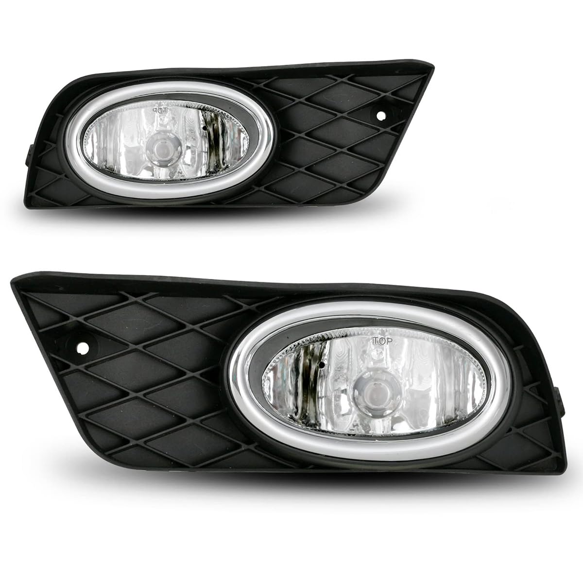 Nixon Offroad Fog Lights for 2012 Civic 4 Door Sedan(Only European Version) Fog Lamp Assembly Replacement with Bulb Clear Lens, Passenger and Driver Side