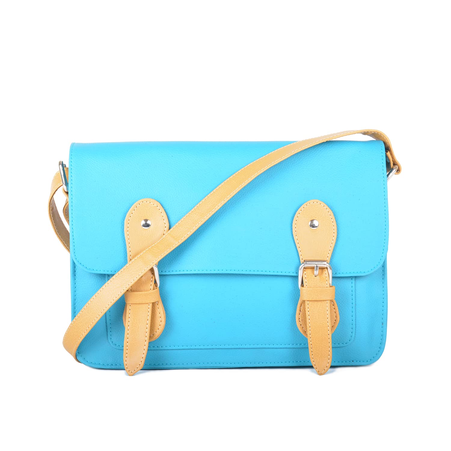 Mint beige leatherette sling bag