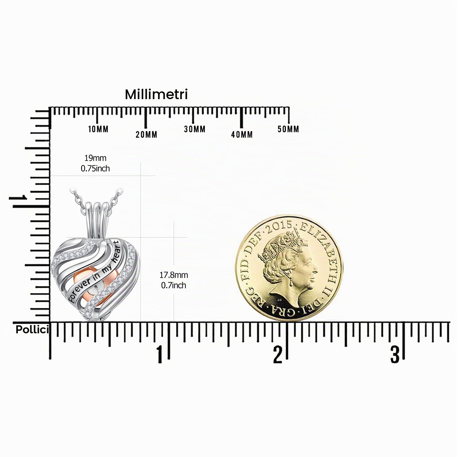 TANGPOET collana di ceneri Argento 925 gioielli crematori per ceneri Collana commemorativa per uomini donne