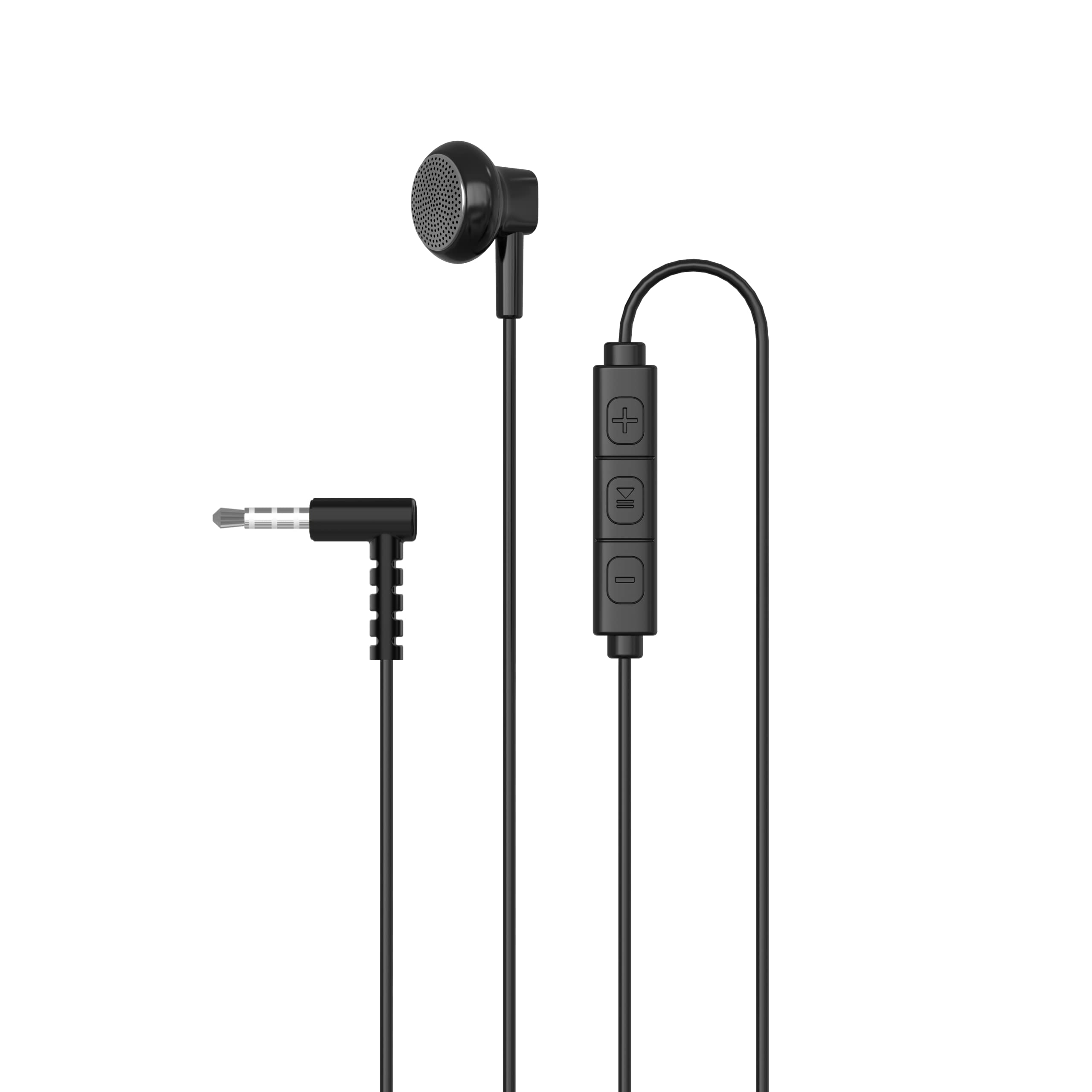 Evolt Gadgets SimplifiedWMH-200 Single Ear Mono Headset with 3.5MM L Shaped Connector BLACK