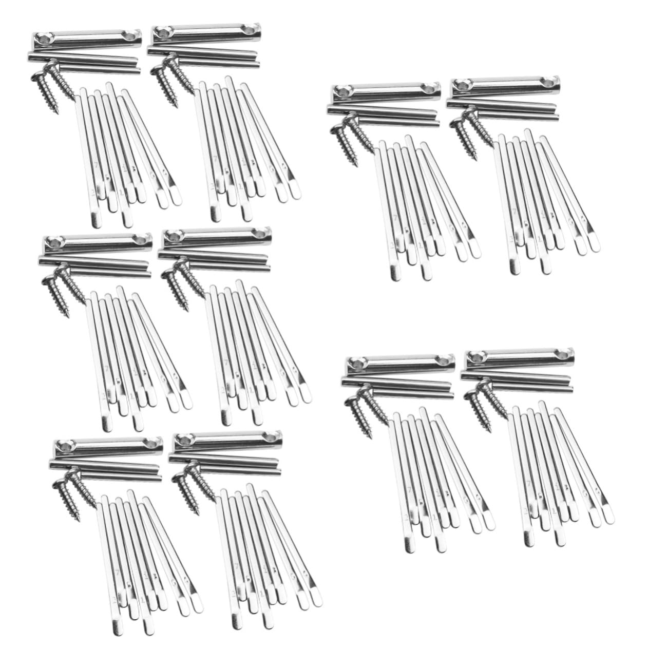 NULYLU 10 Sets Unique Design 8-key Diy Kalimba Finger Piano for Beginners Music Instrument Lightweight Safe for Ages