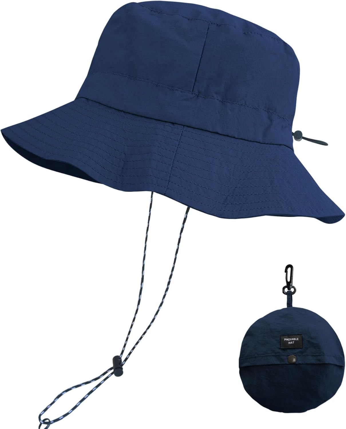 PFFY Packable Sun Bucket Hat for Men Women Outdoor UV Protection Sun Hats Waterproof Lightweight Hiking Outdoor Cap