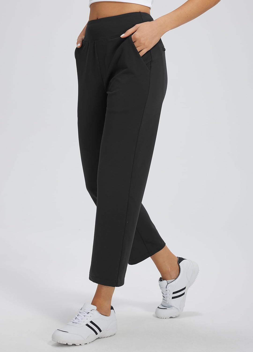 Libin Womens Casual Travel Pants 7/8 Stretchy Golf Pants Ankle Dress Pant Slacks Athletic Workout Sweatpants with 4 Pockets - Image 2