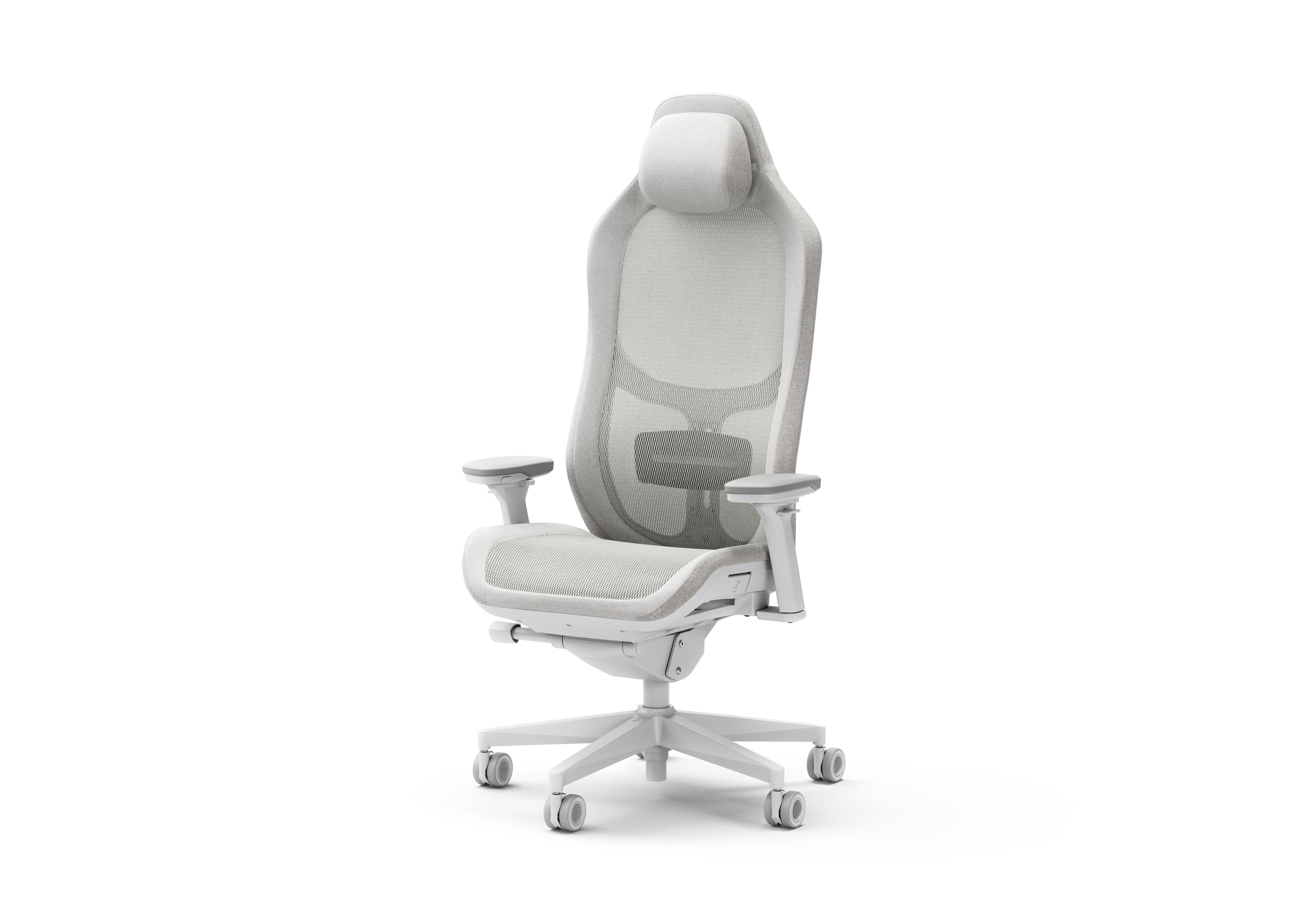 Fractal Design Refine Mesh Light Gaming Chair - Ergonomic Office Desk Chair Functionality with 4D Adjustable Armrests, High-Back Support, Lumbar Cushion, And Breathable Mesh