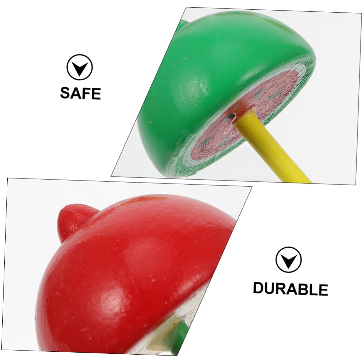 HANABASS Chic 20pcs Wooden Fruit Tops Toy Pull String Educational Plaything for Kids Random Style