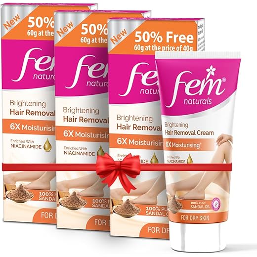 Fem Fairness Naturals Sandal Hair Removal Cream 180g