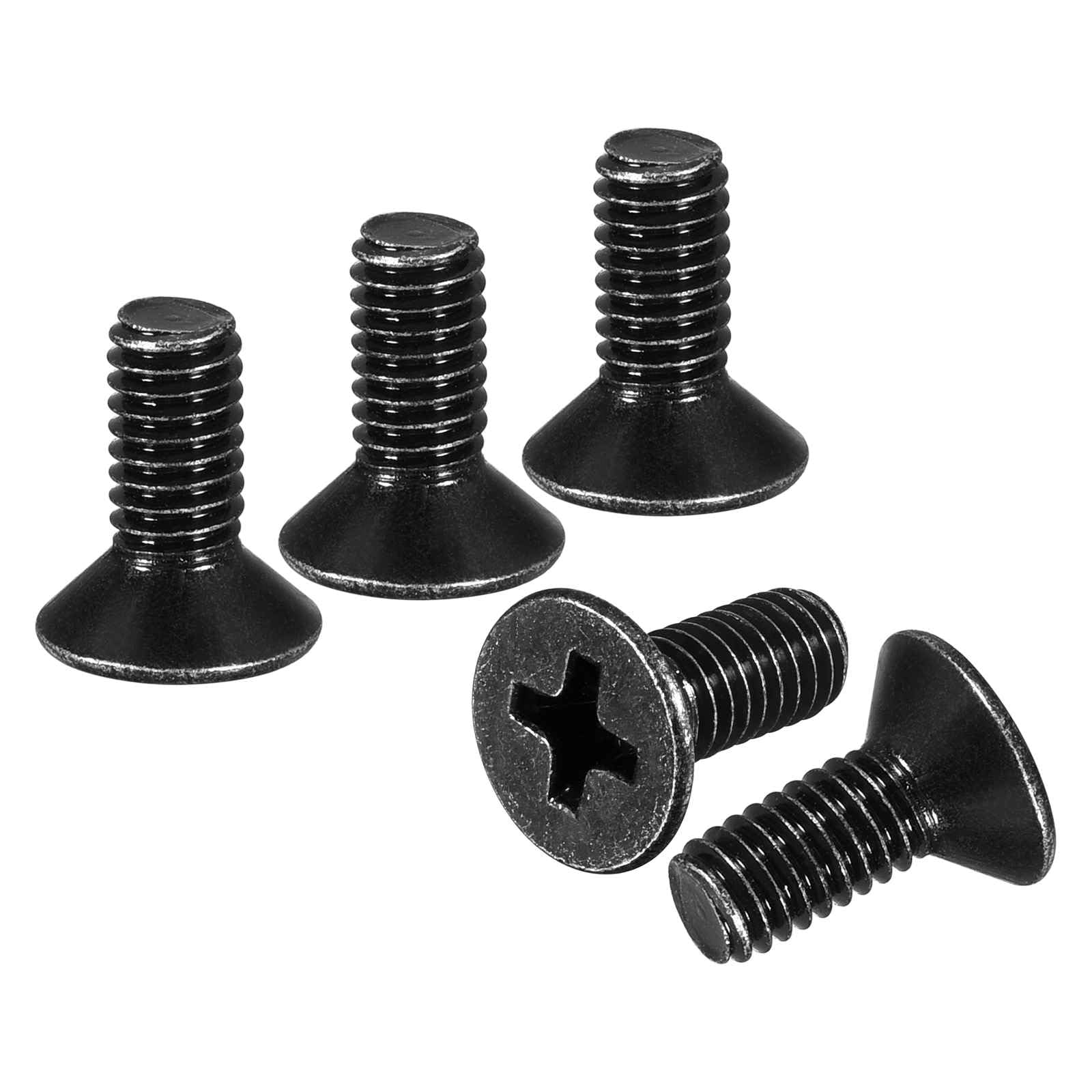 DTGN M3-0.5x6 Flat Head Machine Screws - 100PCS - Good for Electronics and Machinery - 304 Stainless Steel Phillips Countersunk Micro Metric Machine Screw Bolts- Black — image 1
