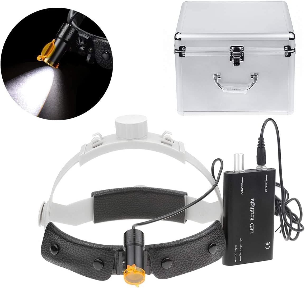 BONEW-Oral 5W Head Lamp High Light Spot Leather Headlamp Aluminum Box DY-007