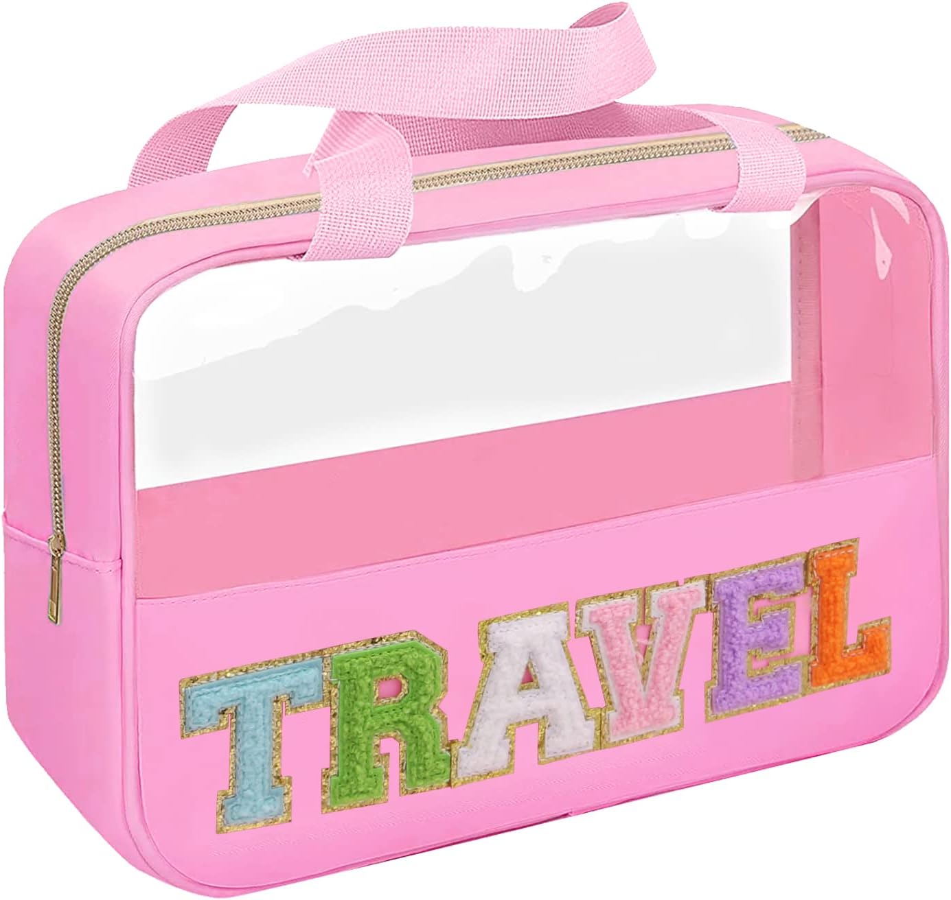 EOGOW Clear Makeup Bags with Zipper Preppy Makeup Bag Large