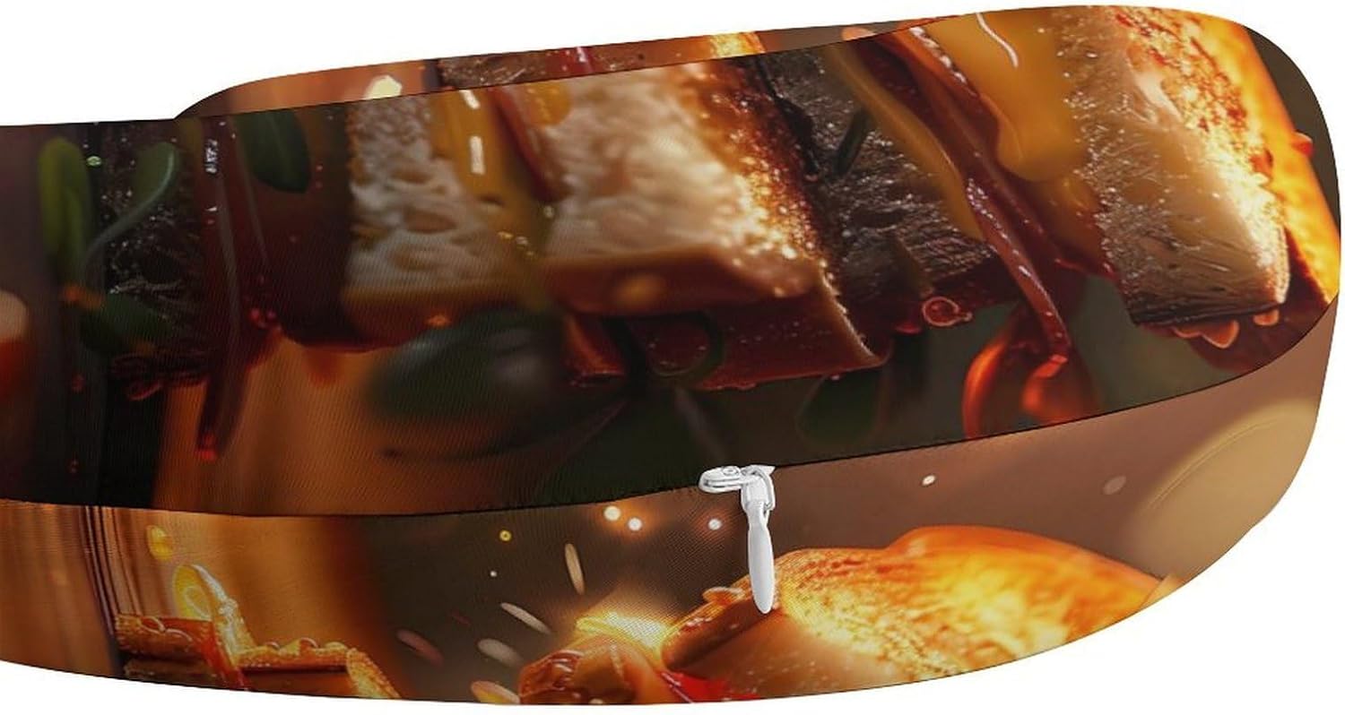 Grilled Cheese Sandwich Travel Pillow U Shape Neck Pillow Washable Pillowcase for Sleeping Chair