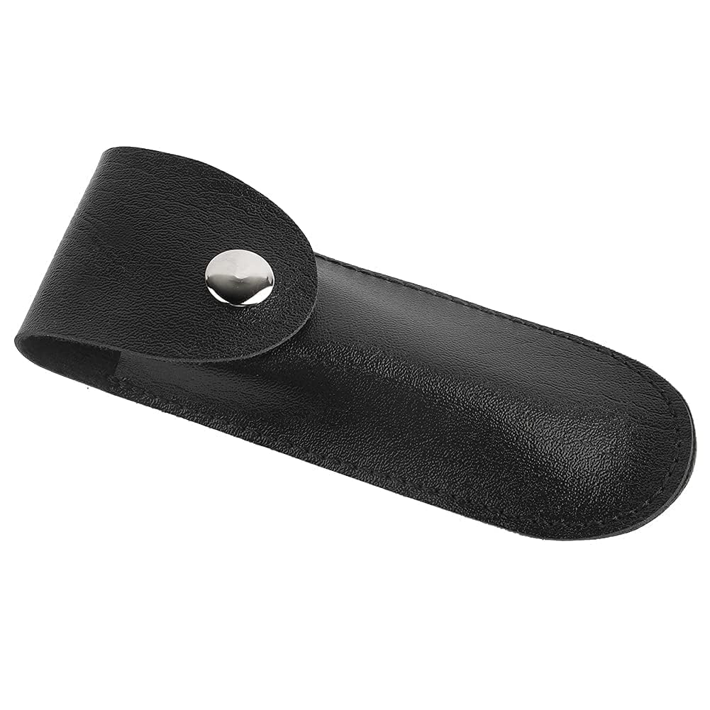 Apribottiglie in pelle, custodia per coltello da vino in pelle Cavatappi piccola borsa in pelle Nuova fondina per apribottiglie in PU 5,9 × 2,0 pollici (Nero)