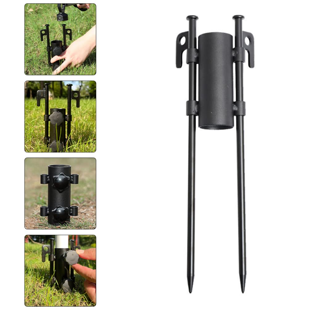 VANZACK Porta in Base per Ombrellone da Esterno Portaombrellone Multifunzione Forniture per Esterni Robusto Portacanna Ancora per Ombrellone da Spiaggia