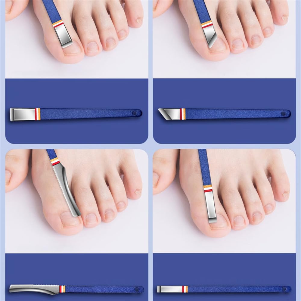 Juego de cortaúñas con Bolsa Plegable, Kit de manicura, Juego de Tijeras, Juego de cortaúñas, Herramienta de Belleza y Maquillaje de Acero Inoxidable, Azul, 13 Piezas