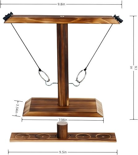 Miniatura 2 de Juego de lanzamiento de anillos, juego de lanzamiento de anillos con tiro, juego de lanzamiento de gancho y anillo para adultos y niños, divertido