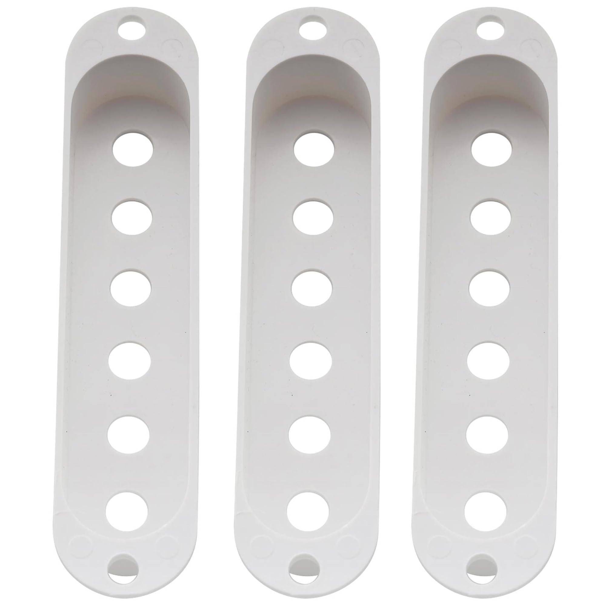 Musiclily Pro Plastik Osłona Przetwornika Single Coil do Gitary USA/Meksyk Strat, Biały (3 szt.)