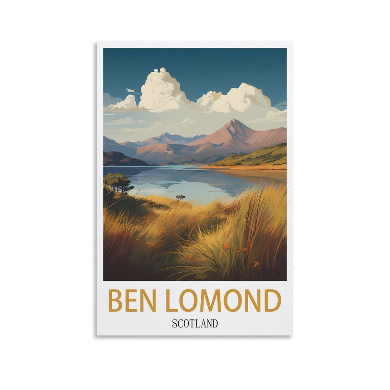 Metal Tin Sign,Ben Lomond Scotlands,Ideal for Pub Shed Bar Office Man Cave Home Bedroom Dining Room Kitchen 30x30cm