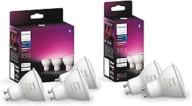 Philips Hue White & Color Ambiance GU10 5-er Pack, 5x350lm, dimmbar, bis zu 16 Millionen Farben, steuerbar via App, kompatibel mit Amazon Alexa (Echo, Echo Dot)
