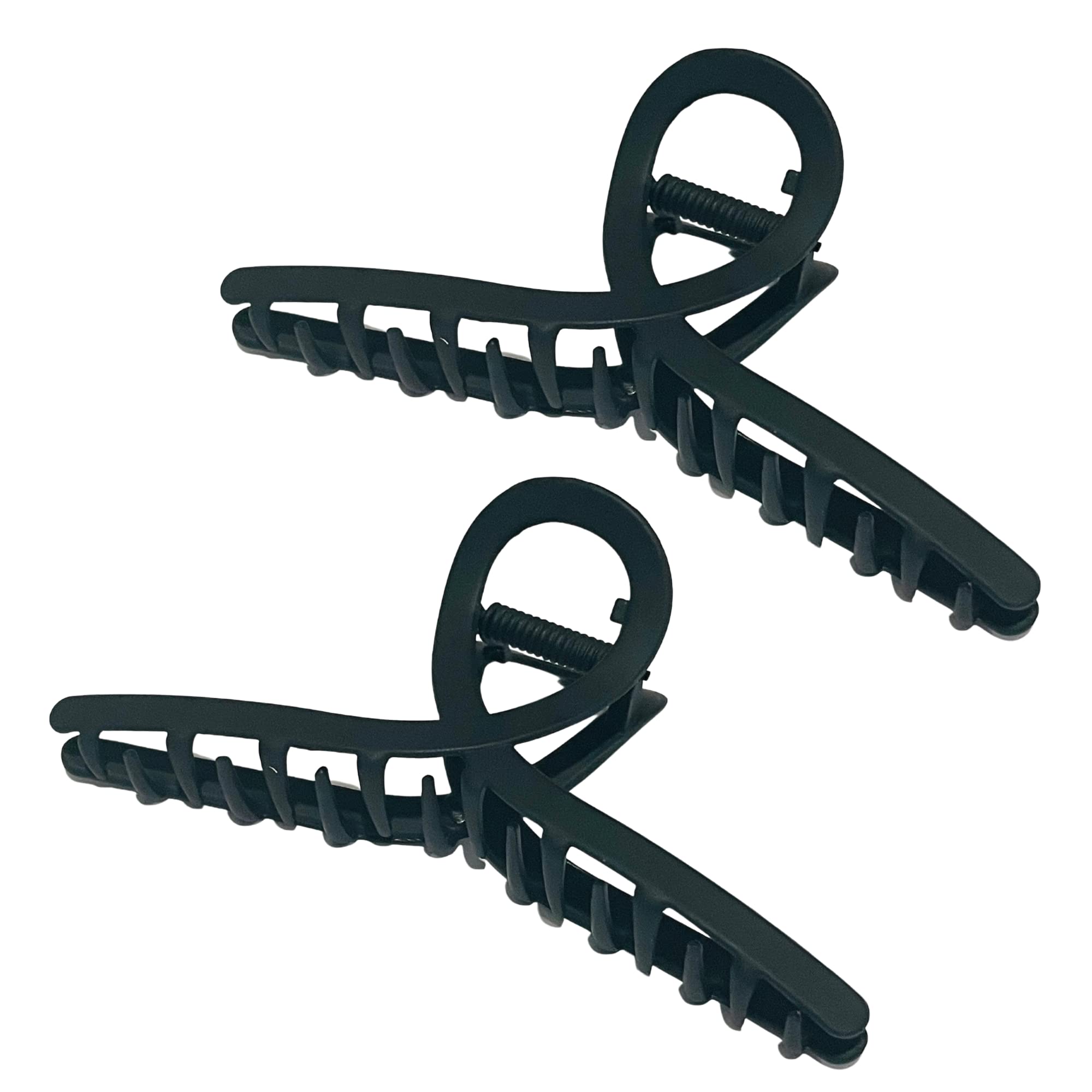 Marrie Hair Clips Large Metal Hair Claw Clips Strong Hold Vintage Shark Claw Clips Clamp Hair Accessories for Women Girls Thin Thick Hairs (Black x 2)