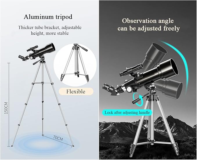 Telescopio astronómico 70mm para adultos y principiantes miniatura 5