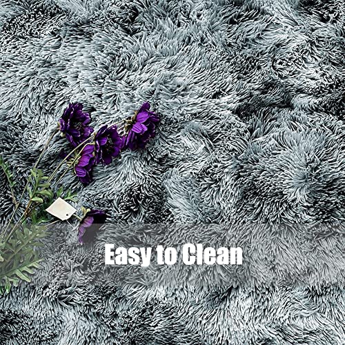 Swsen Rund Teppich Wohnzimmer Super Weich - Shaggy Teppiche Flauschig Anti-Rutsch Unterseite - Moderner Carpet Waschbar Langflor Hochflor Teppiche 60 cm Durchmesser, Dunkelgrün