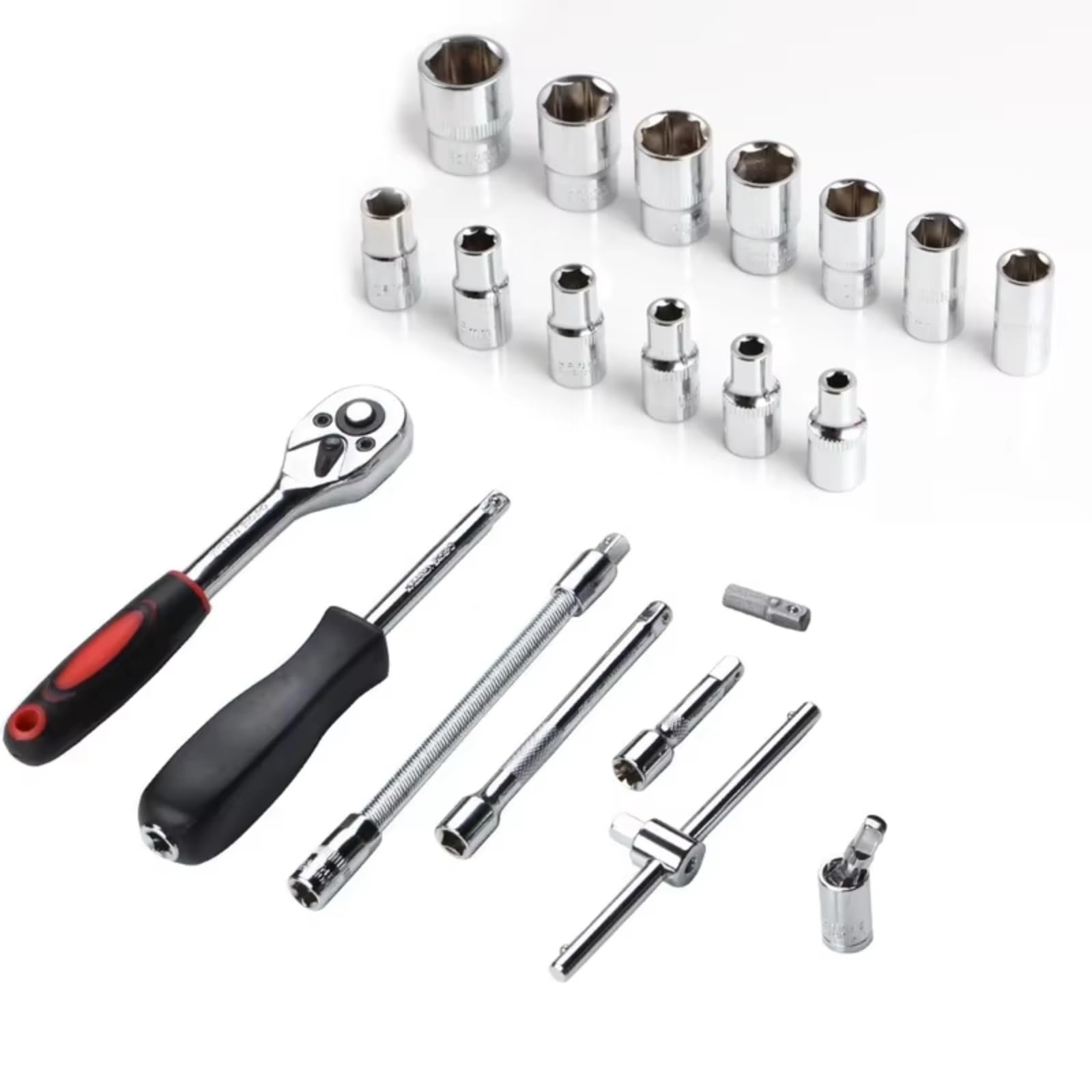 Set attrezzi da officina 53 Pezzi/set Kit Strumenti Riparazione Auto Prese Da 1/4 Pollici Strumento Riparazione Auto Chiave Dinamometrica A Cricchetto Combinato Strumenti Riparazione