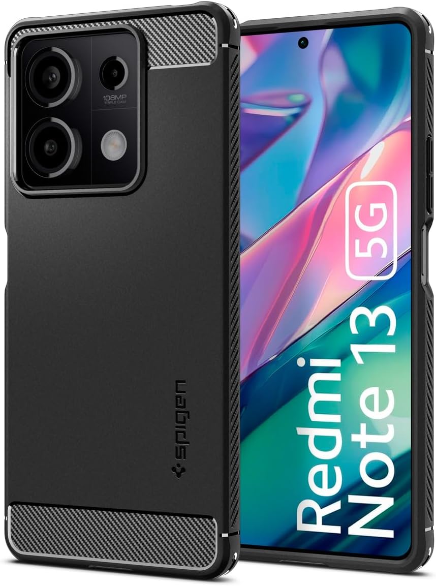 Rugged Armor for Xiaomi Redmi Note 13 5G Case, Redmi Note 13 5G Back Cover - TPU｜Matte Black
