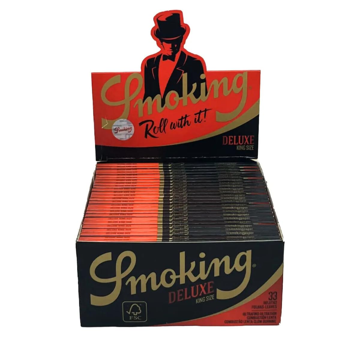 Smoking King Size de Luxe schwarz
