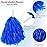 Faxco 12Pack Plastic Pom Poms Cheerleading Pom Poms Sports Dance Cheer Plastic Pom Pom for Rooters,Cheering Squard,Cheering Team (Blue 2)