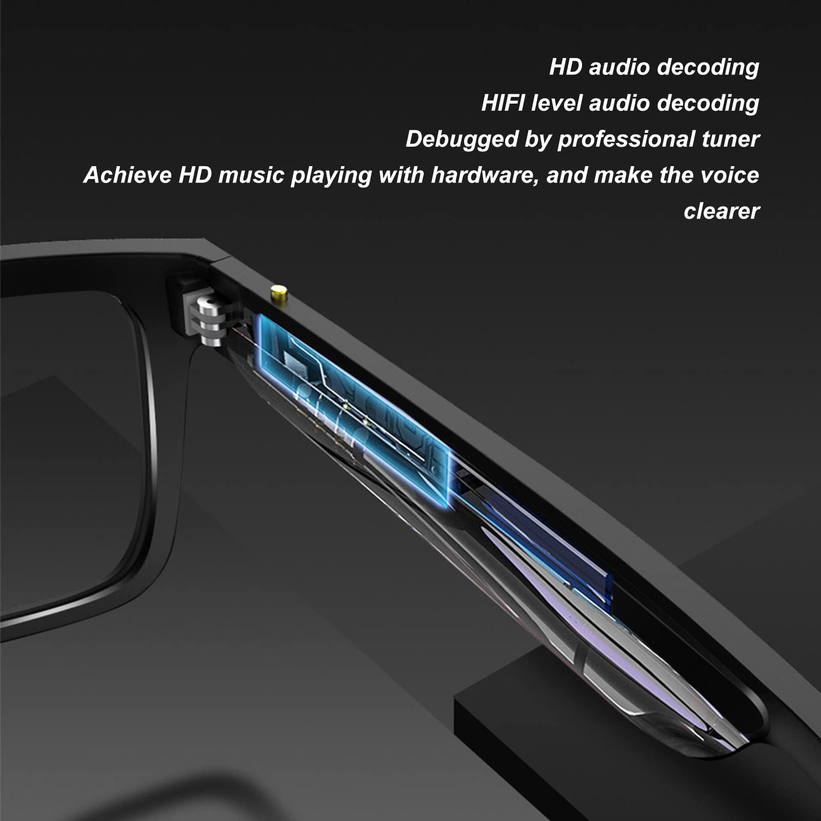flexman W3 Audio Gafas de Sol Inteligentes, Gafas de Sol Polarizadas con Filtro de Luz Azul y Altavoz, Gafas de Música Estéreo Bluetooth para Viajar al Aire Libre