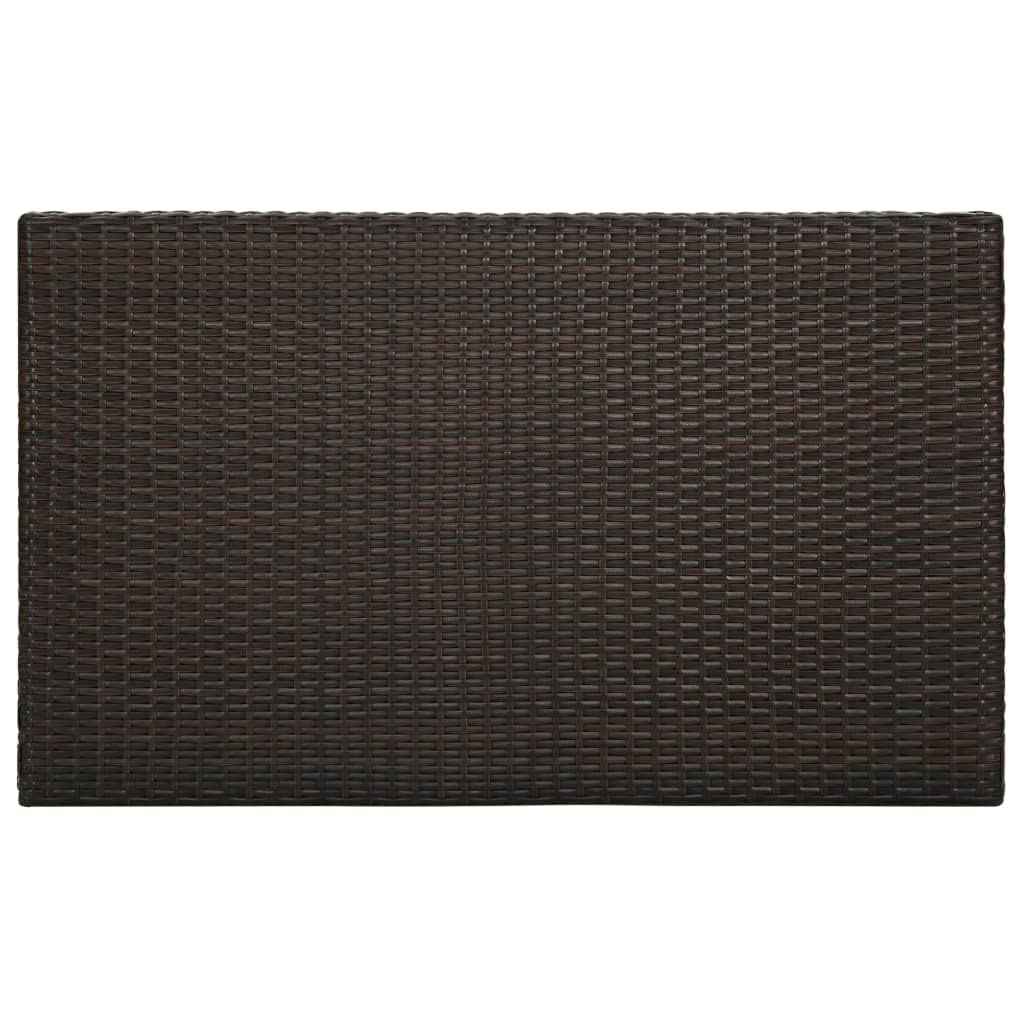 vidaXL Tavolo da giardino pieghevole marrone 90x51x75 cm in poly rattan