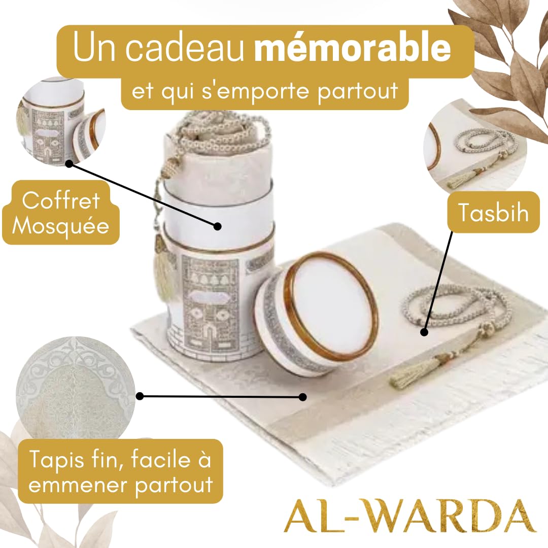 Al-Warda Moslim gebedskleed, gebedskleed, moslim, pluche