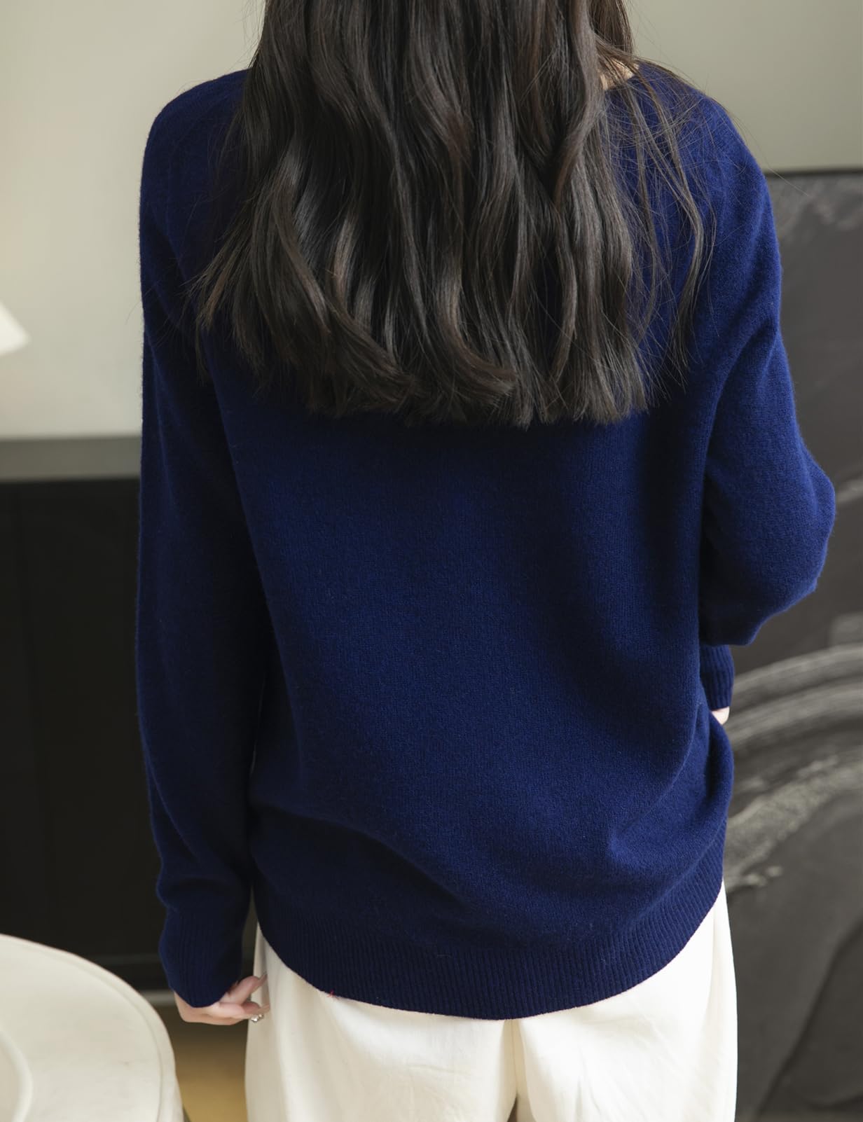 Chanyarn Damen 100% Merinowolle Pullover 2024 First-Line-Ready-to-Wear Langarm Nahtloser Strickpullover
