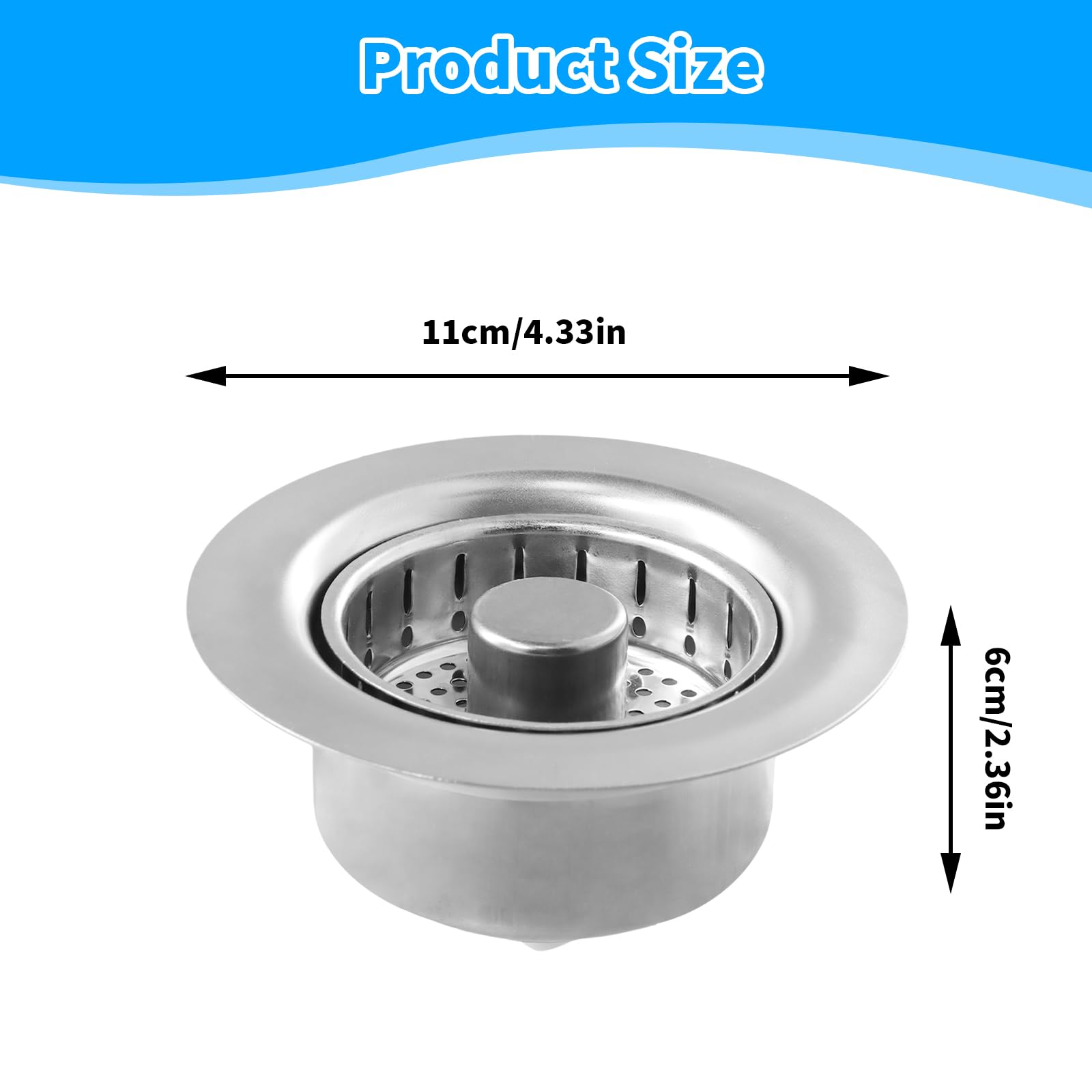 tappo lavandino cucina,filtro lavandino cucina,2 filtri per lavello da 304 in acciaio inox