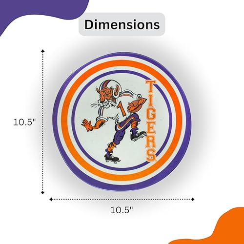 Miniatura 2 de Magnolia Lane NCAA - Juego de 4 platos de melamina de 10.5 pulgadas, perfectos para el día del juego, barbacoas, Acción de Gracias, junto a la