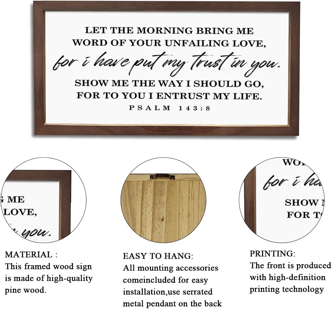 Christian Wall Decor, Mindfulness Spirit Christian Sign Decor, Farmhouse Wood Framed Sign 15×7.5×0.3 inches, Bible Verse Home Decors, Philippians 4:6-7 Signs - Be Anxious for Nothing image 3