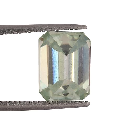 Miniatura 3 de Moissanita verde de calidad superior 3.00 quilates brillante corte esmeralda moissanita para la fabricación de colgantes de anillo, Gema, Moissanita