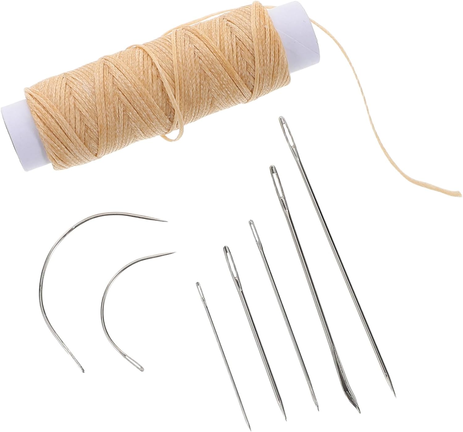 Gadpiparty Leather Sewing Kit Upholstery Repair with Waxed Thread Needles Tools for Beginners for Leather Crafting Bookbinding Shoe Repair