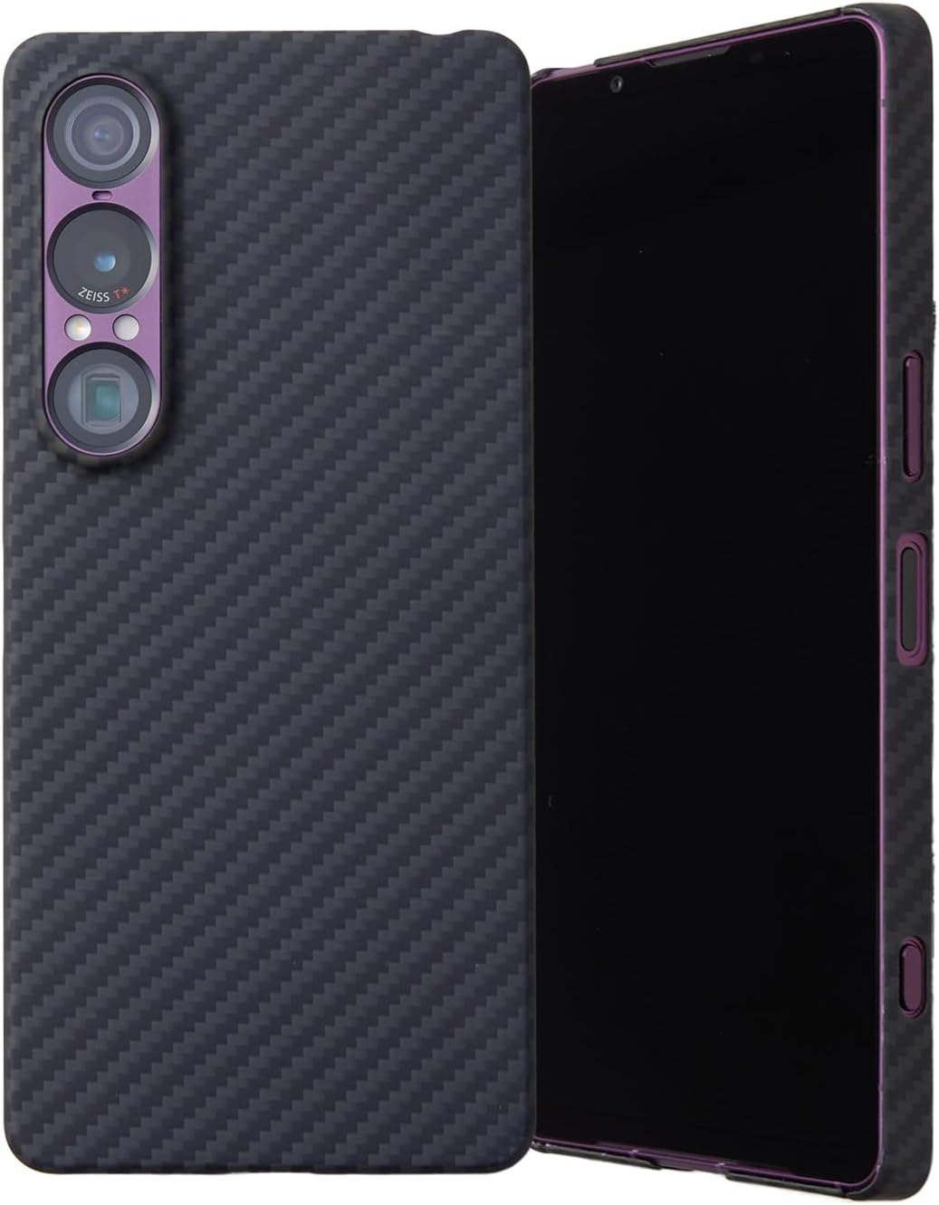 for Sony Xperia 1 VII, Duro Ultra Slim & Light Case, Made for Xperia, Dupont Kevlar 1500D Aramid Fiber Black