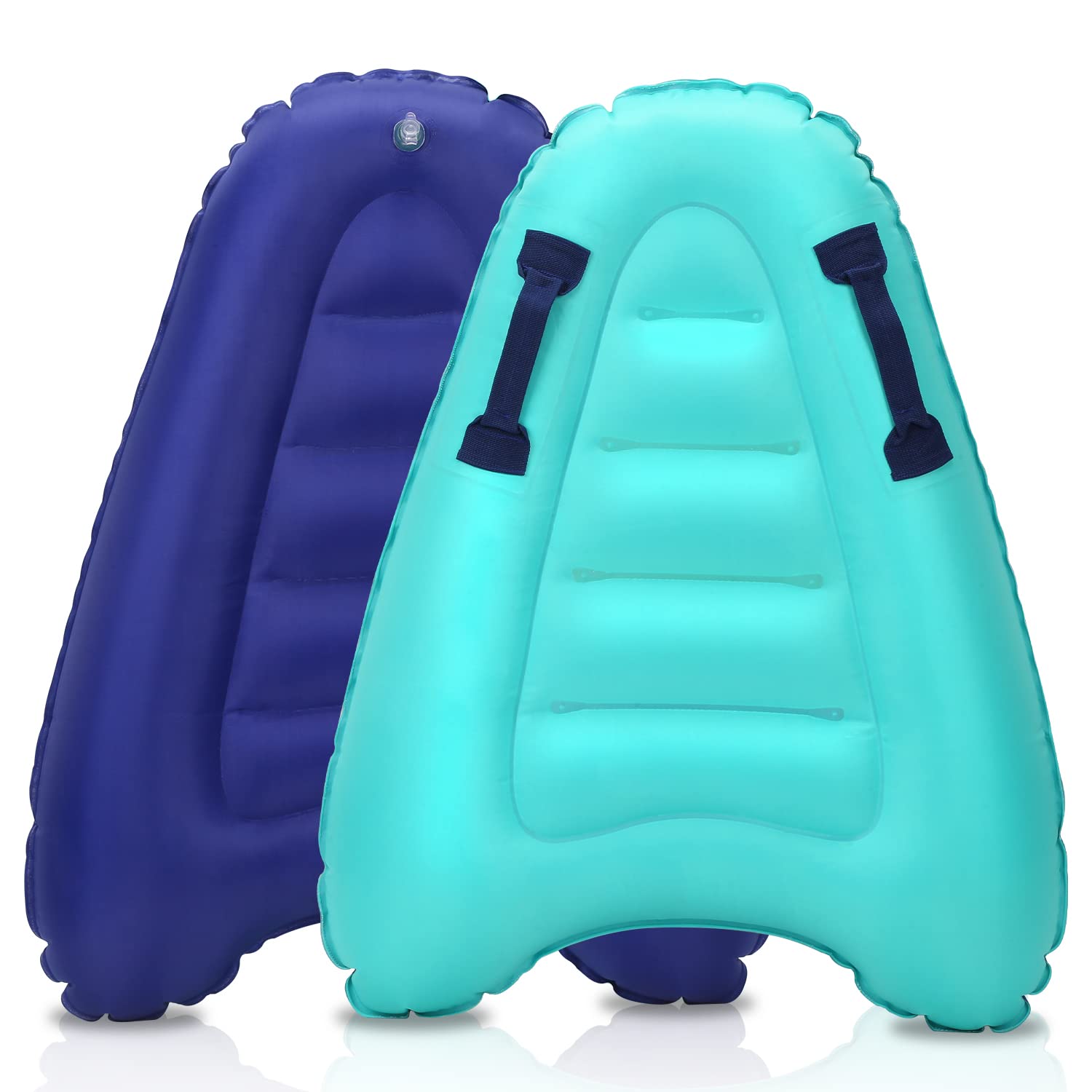 Herrselsam Tabla de surf inflable con asas, tabla de surf para niños, tabla de surf flotante, mini ayuda de natación, tabla de surf para niños y principiantes