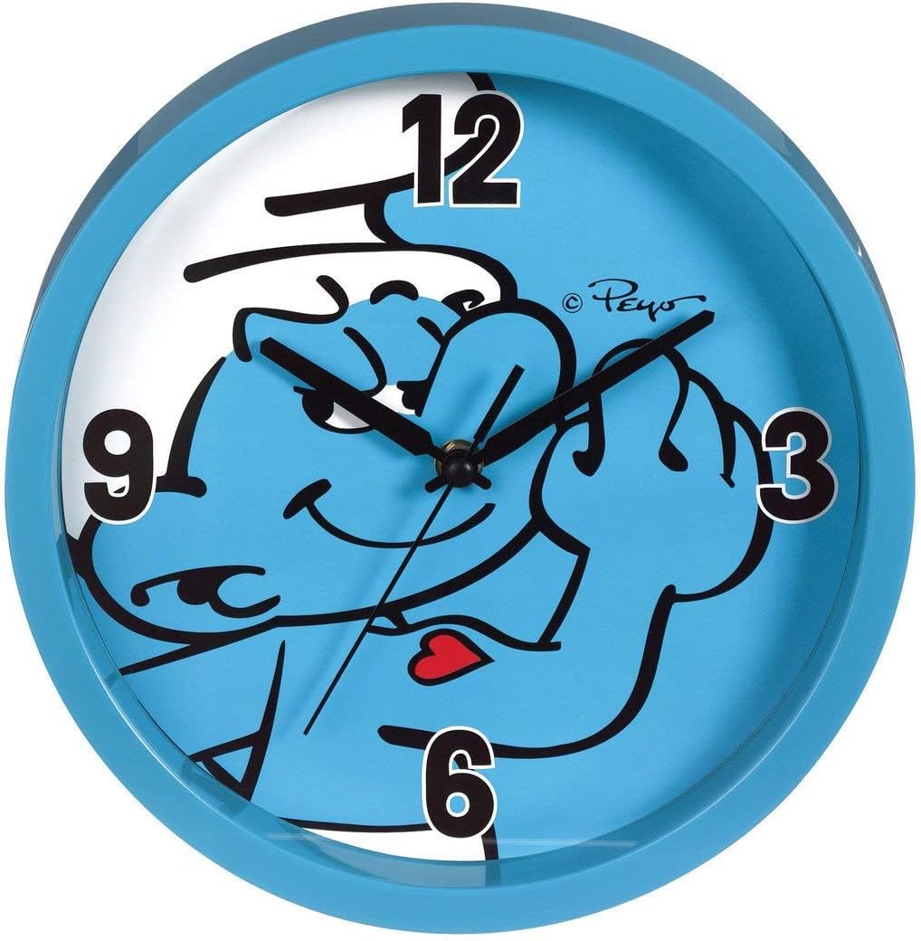 Papa Smurf Blue Wall Clock&nbsp;&ndash;&nbsp;25&nbsp;cm