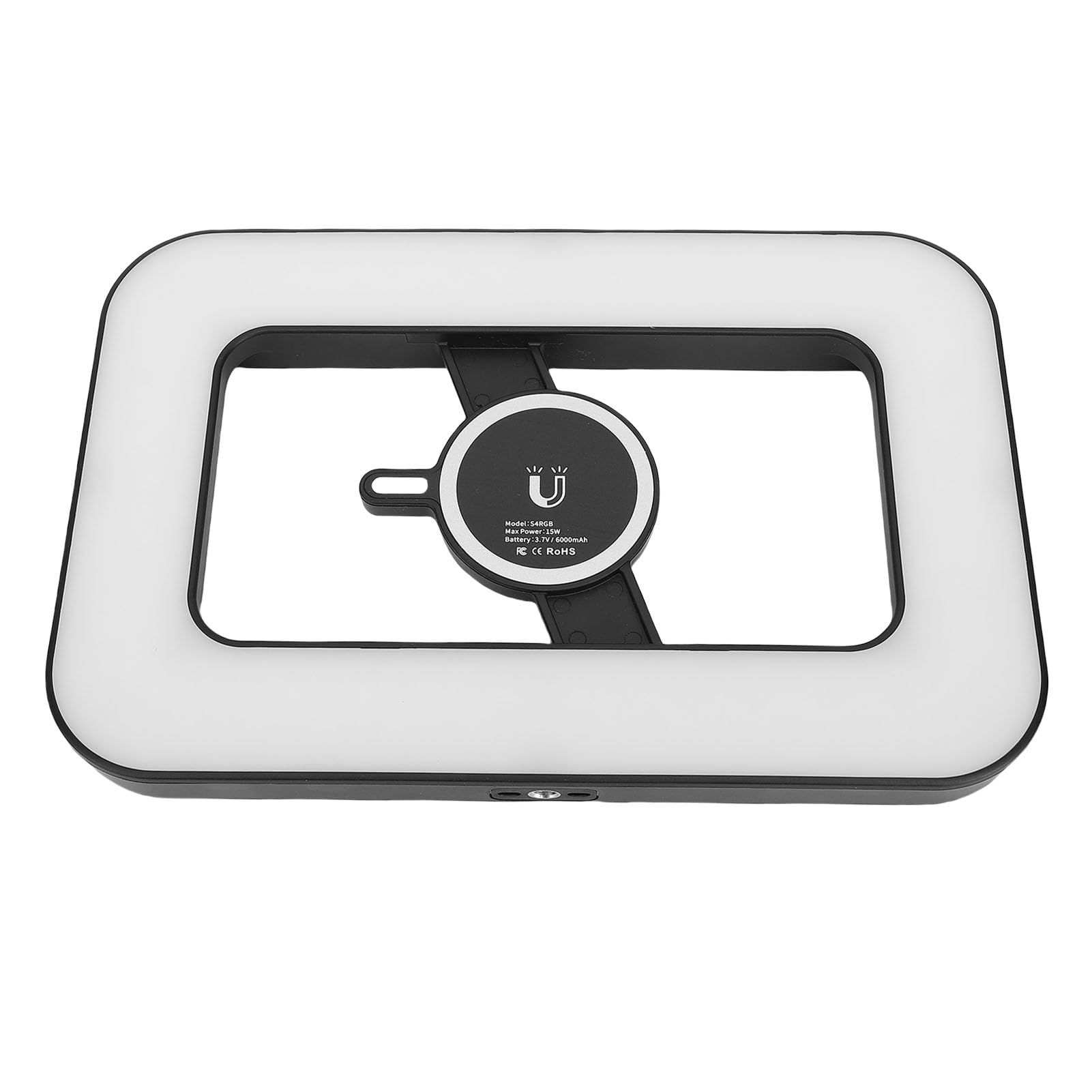 PUSOKEI Equipo Estabilizador de Vídeo para Teléfono en Color Ajustable |Luz LED RGB 2500-6500K 0-359° para Filmación Portátil con Teléfono Inteligente