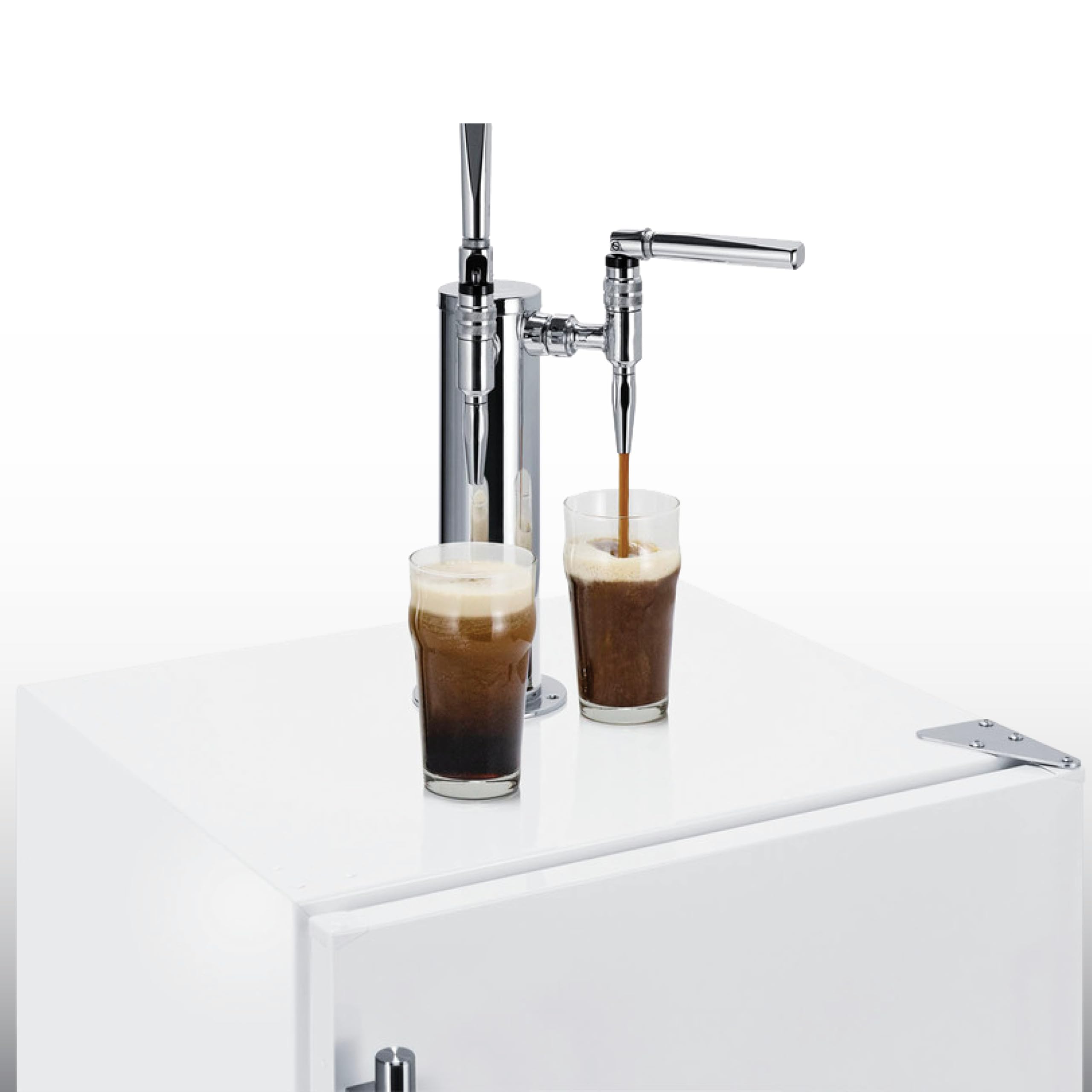 Summit 24" Nitro Cold Brew Kegerator, Dual Stout Style Tap Kit, ADA Compliant, Stainless Steel- Sbc58blbiadancftwin on Fridge.com - View 5
