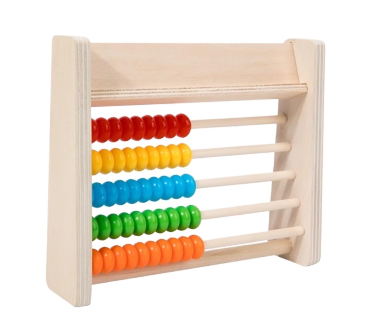 Fidget-Spielzeug für Kinder, Hölzerner Abakus mit Mathekarten for Vorschulkinder, die pädagogisches Rechnen lernen