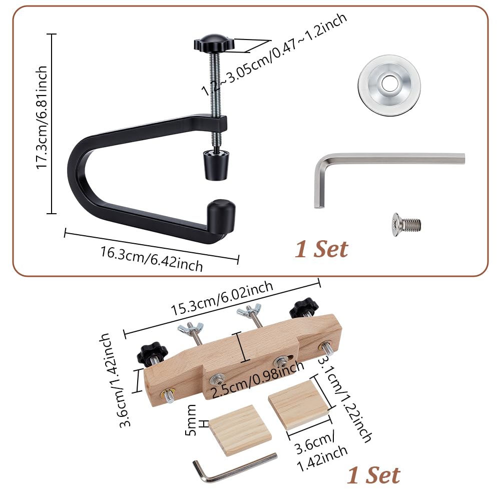 AHANDMAKER Abrazadera de puente de guitarra acústica folk, herramienta de reparación de puentes, herramienta de reparación de puente de guitarra, herramientas Luthier, clip de fijación, abrazadera de