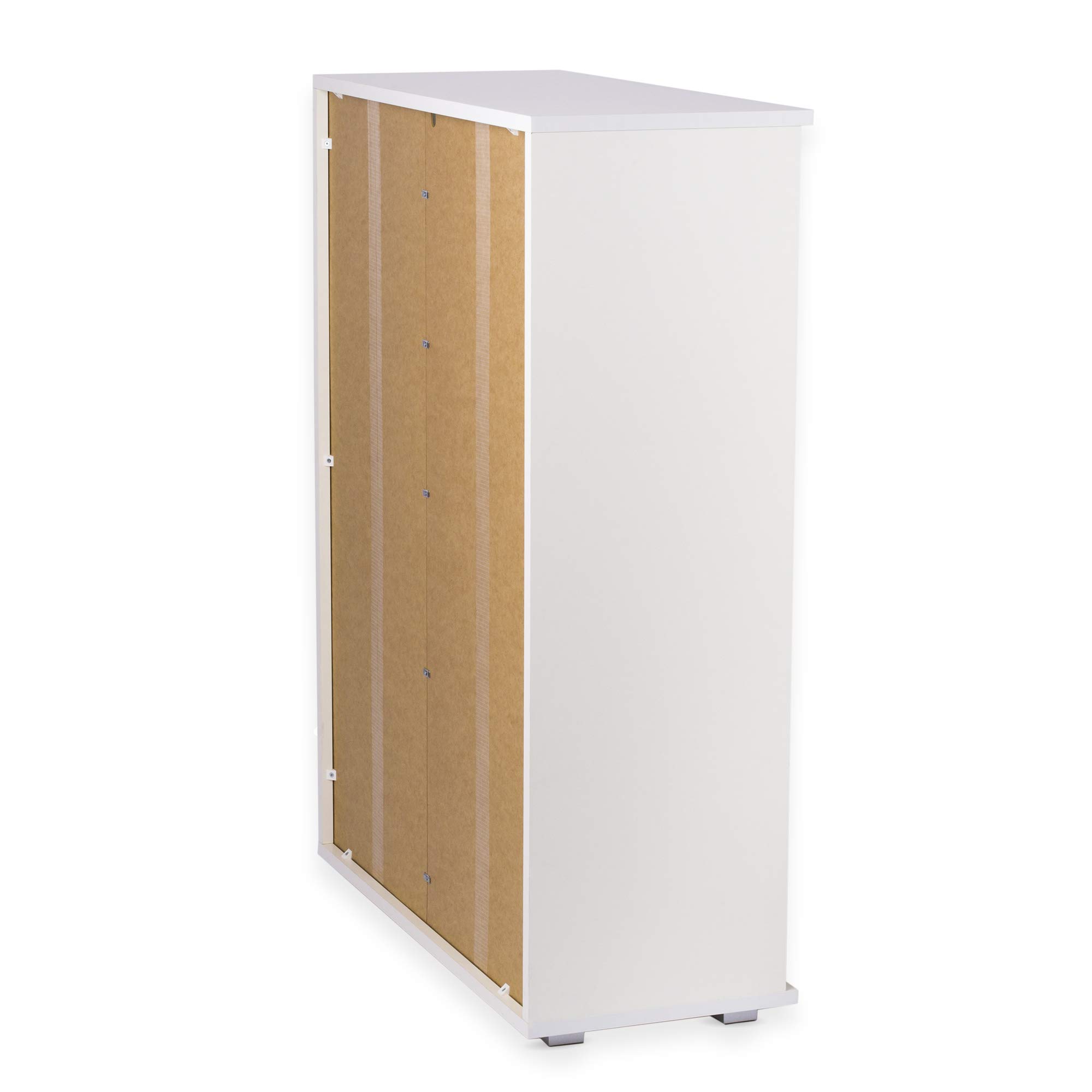 Kommode Weiß Ordnerschrank Aktenschrank 80,2 x 109,5 x 35 Schrank für Ordner Mehrzweckschrank Bücherschrank Büromöbel Kombinierbar Allzweckschrank Vorratsschrank Büro Möbel