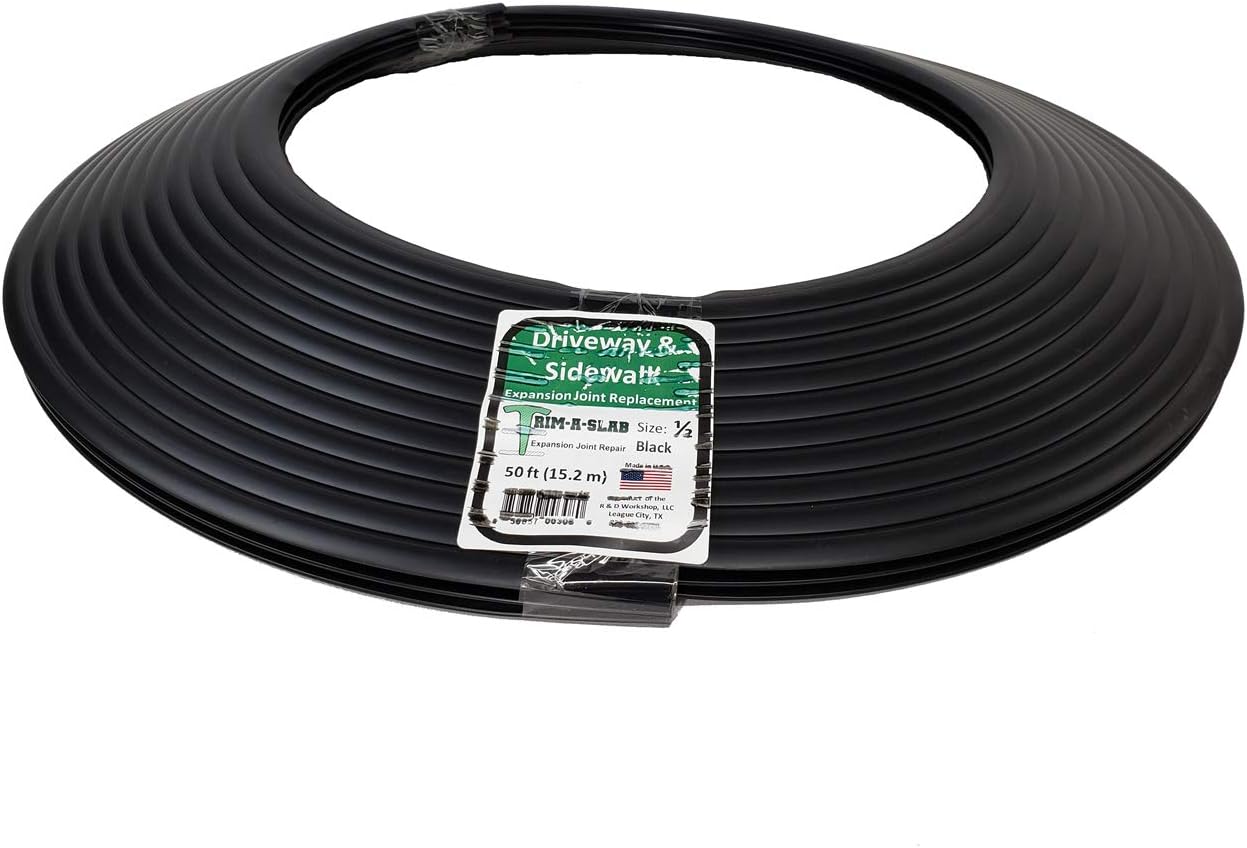 (Black) Expansion Joint Repair/Replace Material - 1/2" x 50 Linear feet (15.2m)