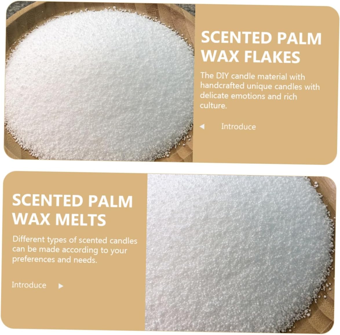 Veemoon 1Bag Palm Wax Flakes Decorative Candle Material for DIY Scented Candles Easy Crafting for Unique Handmade