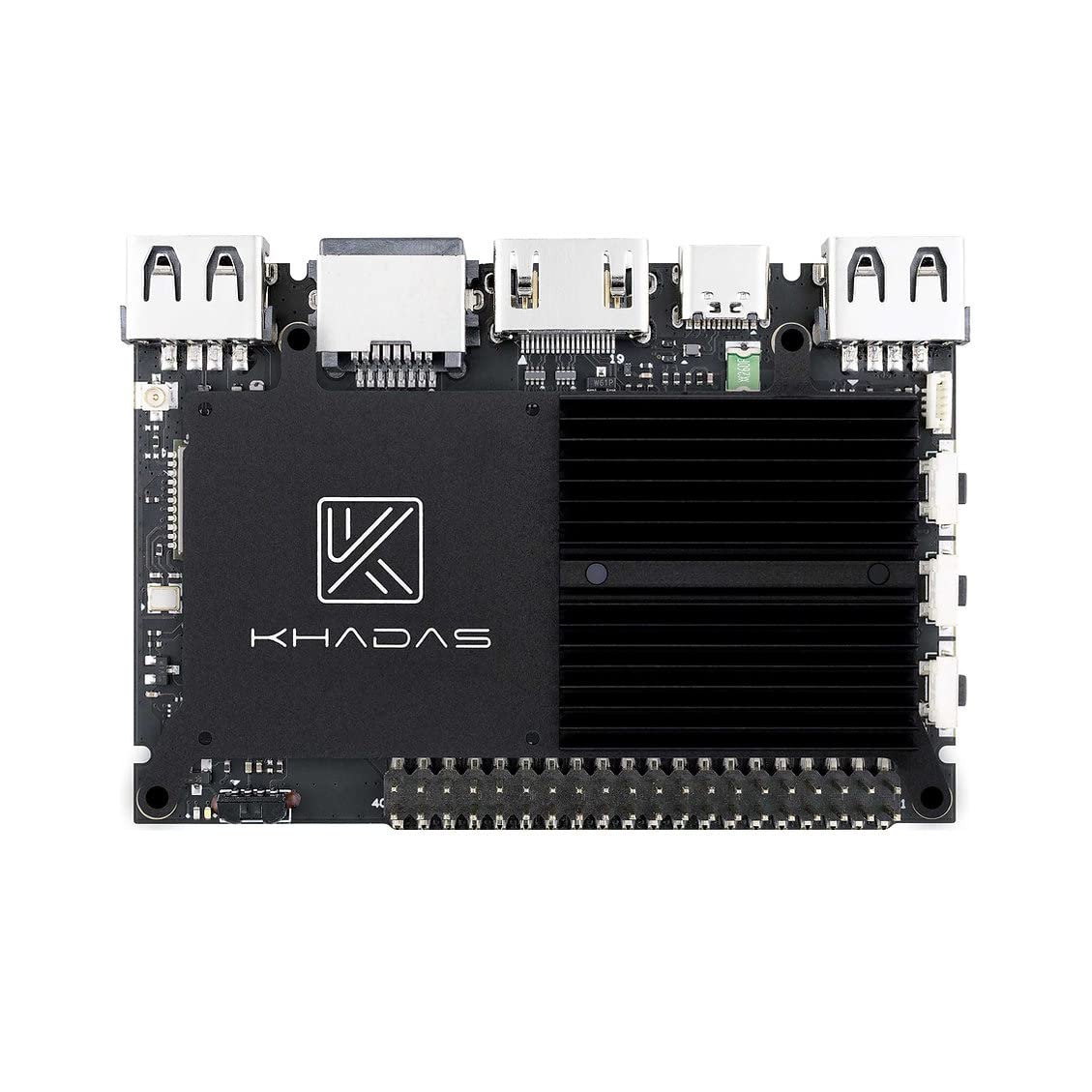 khadas VIM1 Basic Amlogic S905X komputer jednopłytkowy, procesor graficzny Mali-450, elastyczna łączność (USB typu C do zasilania, obsługa USB 2.0 OTG, Multi-OS, wbudowana pamięć/Wi-Fi, mały